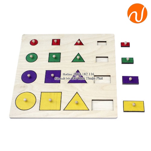 Giáo cụ Montessori xếp hình theo thứ tự màu sắc và kích cỡ UDLQ-4508
