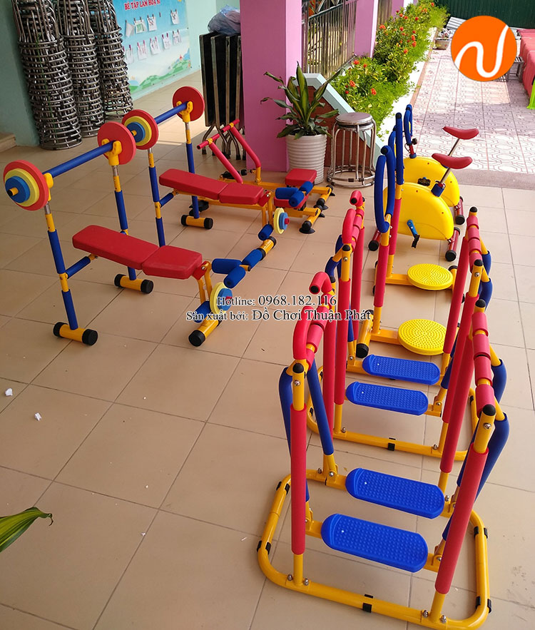 Lắp đặt bộ tập gym cho bé cho các trường mầm non tại Hà Nội-6