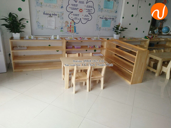 Sản xuất bàn ghế, tủ kệ cho trường mầm non tại Hà Nội-3