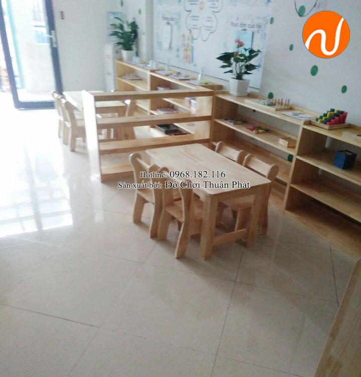 Sản xuất bàn ghế, tủ kệ cho trường mầm non tại Hà Nội-5
