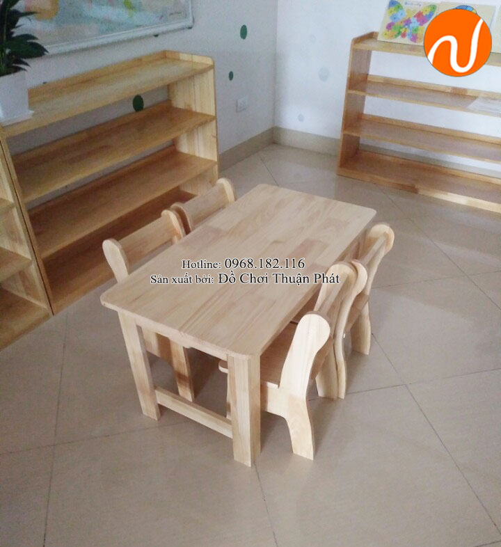 Sản xuất bàn ghế, tủ kệ cho trường mầm non tại Hà Nội-6