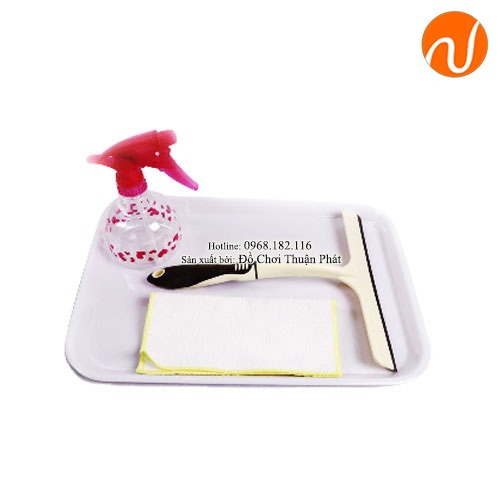 Giáo cụ montessori bài học lau kính