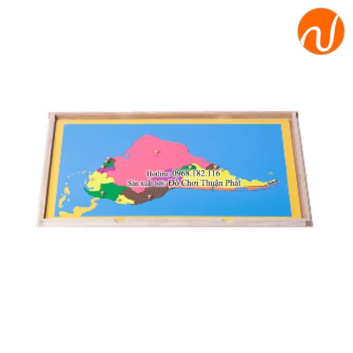 Giáo cụ ghép hình bản đồ nam mỹ loại có khay GC36-237 giúp bé tiếp thu được các kiến thức địa lý, am hiểu về các châu lục khác nhau trên trái đất.