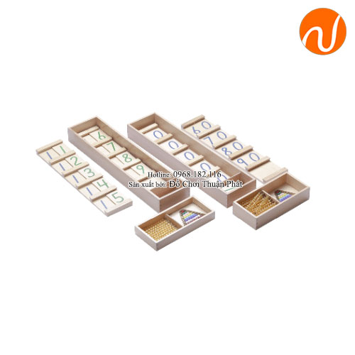 Giáo cụ montessori bảng Seguin với hạt cườm GC36-148