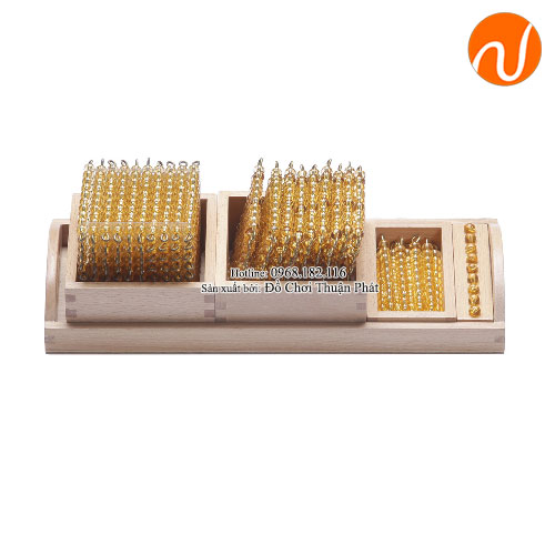 Giáo cụ montessori khay cho phạm vi 9 hạt cườm GC36-157