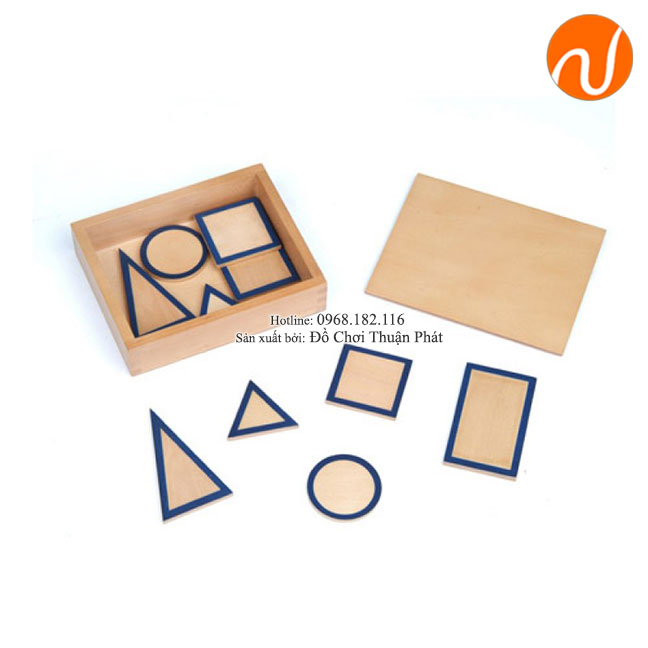 Giáo cụ montessori thẻ khối hình học GC36-057