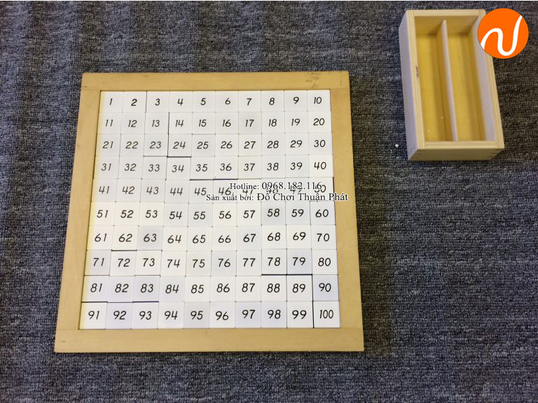 hướng dẫn sử dụng bảng 100 montessori cho trẻ