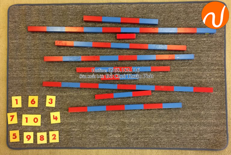 Hướng dẫn sử dụng cây gậy số montessori