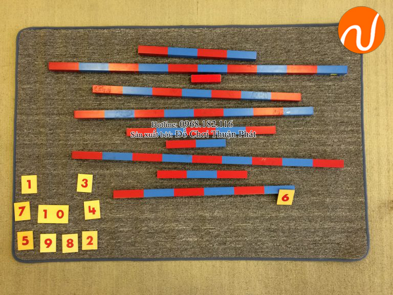 Hướng dẫn sử dụng cây gậy số montessori - Thuận Phát