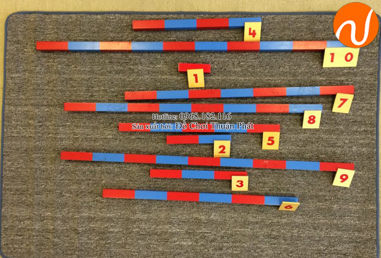 Giáo cụ montessori cây gậy số-4