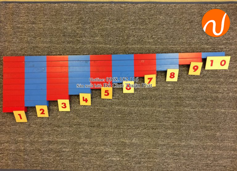Giáo cụ montessori cây gậy số-4