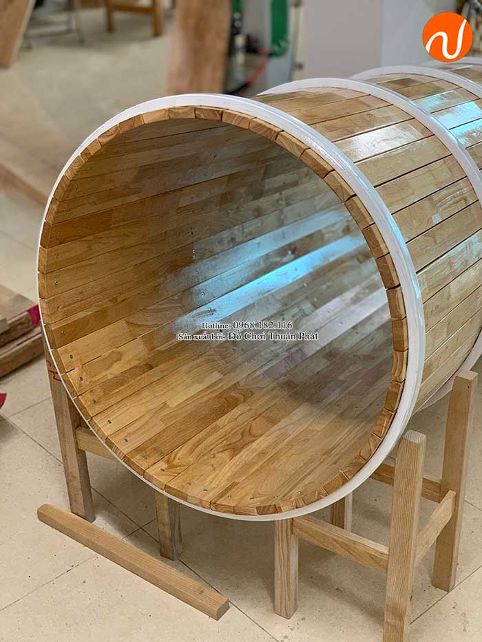 Sản xuất nhà khối cầu trượt bằng gỗ cho khách tại Bắc Giang-10