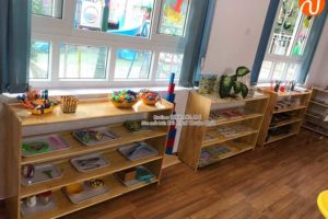 Sản xuất kệ Montessori 4 tầng cho trường mầm non tại Hà Nội