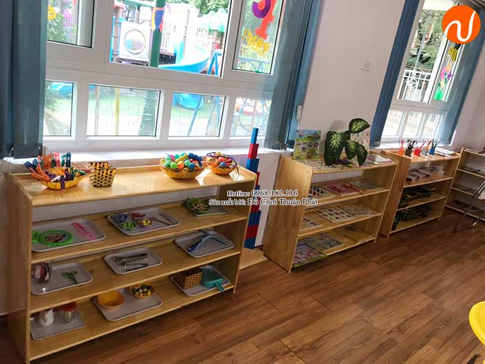 Sản xuất kệ Montessori 4 tầng cho trường mầm non tại Hà Nội-5